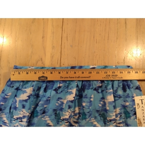 Tanzara blue and white skirt with lace hem size L - Picture 5 of 9